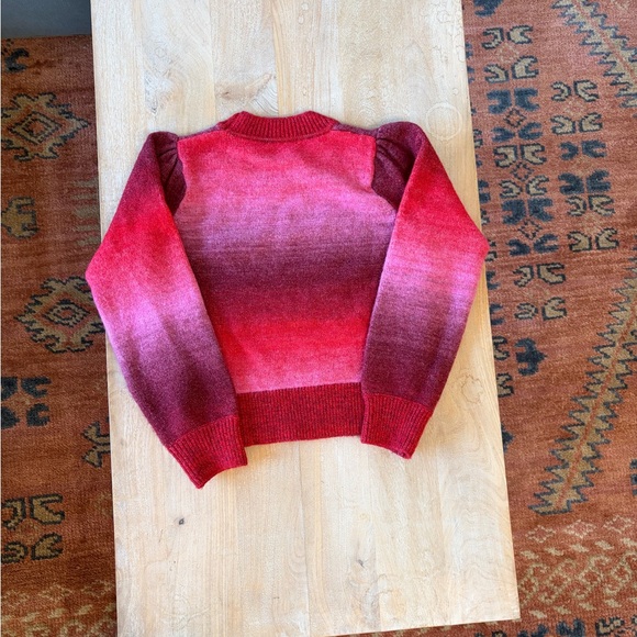 Marine Layer Alma Puff sleeve sweater Gradient Red NWOT XS - Picture 6 of 6